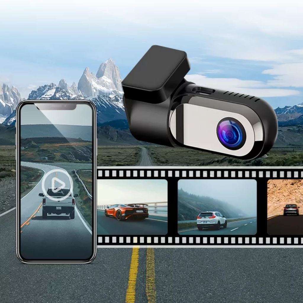TAVALER Mini HD Dashboard Camera – Car Video Recorder with 24h Monitor and USB/WiFi Connectivity