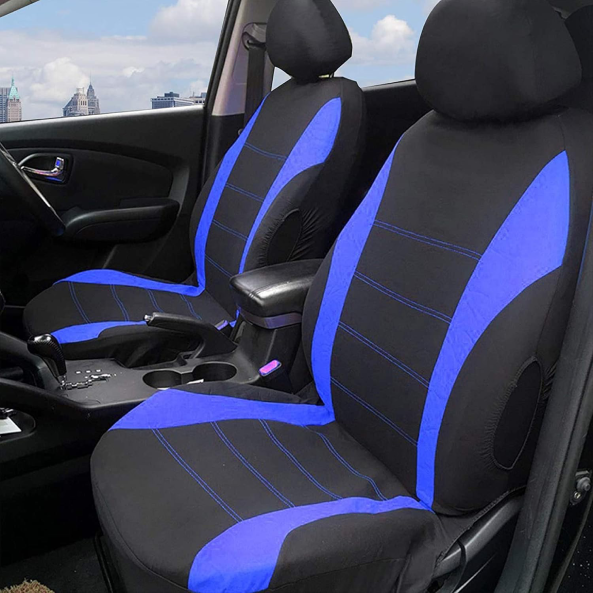 9-Piece Seat Covers – Complete Universal 5-Seat Set, Cushion Protection for Cars (Black, Gray, Blue, Red)