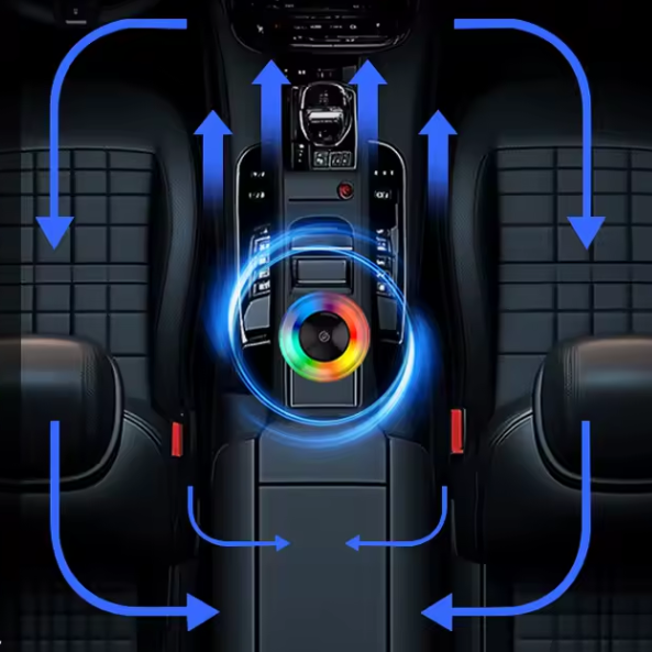 USB Air Purifier/Ionizer – Car Air Freshener with Removable Cartridge, Negative Ion Technology