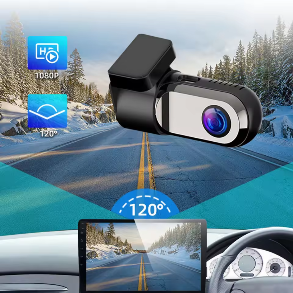 TAVALER Mini HD Dashboard Camera – Car Video Recorder with 24h Monitor and USB/WiFi Connectivity